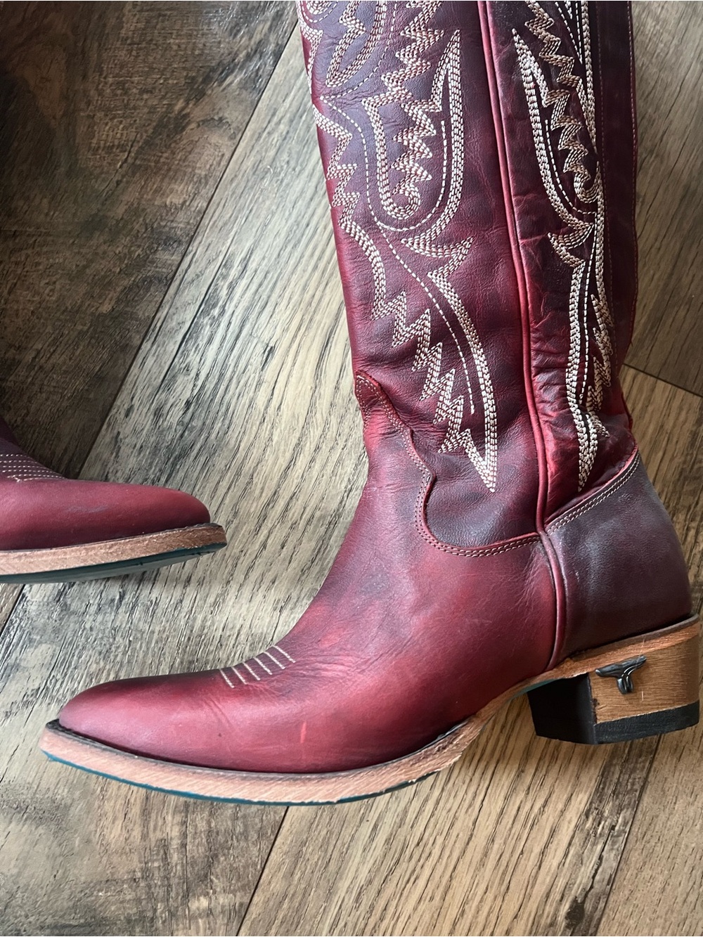 Lane Monica smoldering ruby size 8 cowboy boots! - Picture 4 of 17